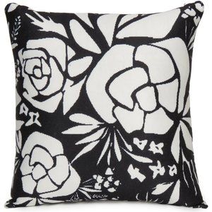Home Decorative Comfortable Black Floral Digital Print Cushion Pillow Cover Case